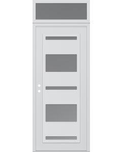 DIAMOND C10 36" X 96" WHITE/WHITE FROSTED GLASS PANEL WHITE RHI WITH TRANSOM FROSTED GLASS