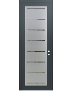DIAMOND C11 36" X 96" ANTHRACITE/ANTHRACITE CLEAR GLASS PANEL STAINLESS STEEL LHI