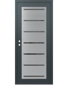 Diamond C11 36" x 80" anthracite/anthracite mirrored Glass Panel stainless steel RHI