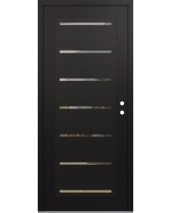Diamond C11 36" x 80" black/black clear Glass Panel black LHI