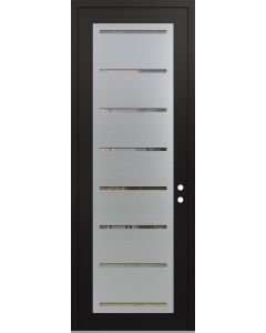 DIAMOND C11 36" X 96" BLACK/BLACK CLEAR GLASS PANEL STAINLESS STEEL LHI