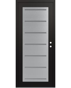 Diamond C11 36" x 80" black/white frosted Glass Panel stainless steel LHI