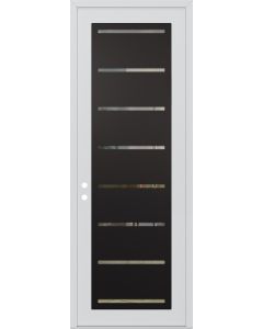 DIAMOND C11 36" X 96" WHITE/WHITE CLEAR GLASS PANEL BLACK RHI