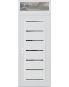 DIAMOND C11 36" X 96" WHITE/WHITE CLEAR GLASS PANEL WHITE RHI WITH TRANSOM CLEAR GLASS
