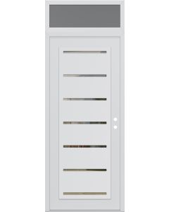 DIAMOND C11 36" X 96" WHITE/WHITE CLEAR GLASS PANEL WHITE LHI WITH TRANSOM FROSTED GLASS