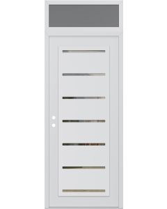 DIAMOND C11 36" X 96" WHITE/WHITE CLEAR GLASS PANEL WHITE RHI WITH TRANSOM FROSTED GLASS