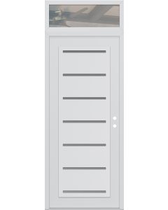 DIAMOND C11 36" X 96" WHITE/WHITE FROSTED GLASS PANEL WHITE LHI WITH TRANSOM CLEAR GLASS