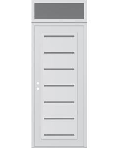 DIAMOND C11 36" X 96" WHITE/WHITE FROSTED GLASS PANEL WHITE RHI WITH TRANSOM FROSTED GLASS