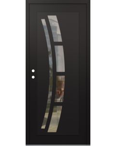 Diamond C12 36" x 80" black/black clear Glass Panel black RHI