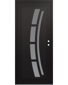 Diamond C12 36" x 80" black/white frosted Glass Panel black LHI