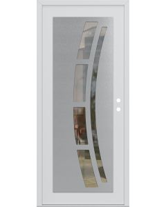 Diamond C12 36" x 80" white/white clear Glass Panel stainless steel LHI