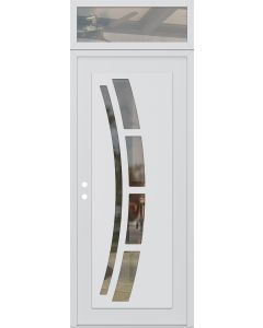 DIAMOND C12 36" X 96" WHITE/WHITE CLEAR GLASS PANEL WHITE RHI WITH TRANSOM CLEAR GLASS