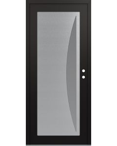 Diamond C13 36" x 80" black/white frosted Glass Panel stainless steel LHI