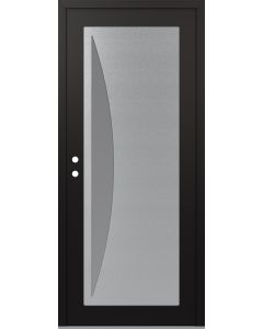 DIAMOND C13 36" X 96" BLACK/WHITE FROSTED GLASS PANEL STAINLESS STEEL RHI