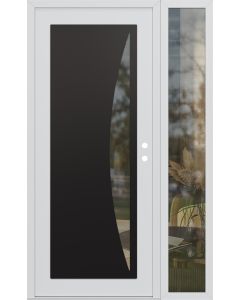 Diamond C13 50" x 80" white/white clear Glass Panel black LHI with Sidelite clear Glass
