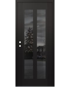 Diamond C14 36" x 80" black/black mirrored Glass Panel black RHI