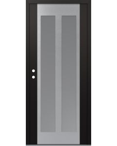 DIAMOND C14 36" X 96" BLACK/WHITE FROSTED GLASS PANEL STAINLESS STEEL RHI
