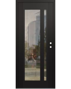 Diamond C15 36" x 80" black/black clear Glass Panel black LHI