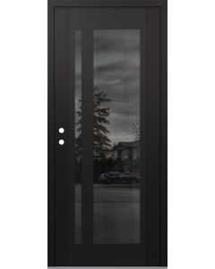Diamond C15 36" x 80" black/black mirrored Glass Panel black RHI