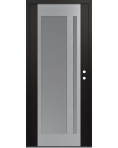 Diamond C15 36" x 80" black/white frosted Glass Panel stainless steel LHI