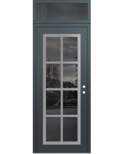 Diamond C16 36" x 96" anthracite/anthracite mirrored Glass Panel stainless steel LHI with Transom mirrored Glass