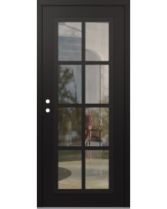 Diamond C16 36" x 80" black/black clear Glass Panel black RHI