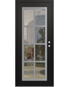 Diamond C16 36" x 80" black/black clear Glass Panel stainless steel LHI