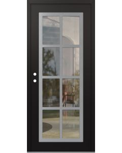 Diamond C16 36" x 80" black/black clear Glass Panel stainless steel RHI