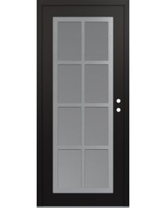 Diamond C16 36" x 80" black/white frosted Glass Panel stainless steel LHI