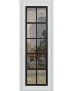 DIAMOND C16 36" X 96" WHITE/WHITE CLEAR GLASS PANEL BLACK LHI