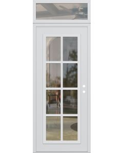DIAMOND C16 36" X 96" WHITE/WHITE CLEAR GLASS PANEL WHITE LHI WITH TRANSOM CLEAR GLASS