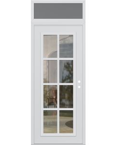 DIAMOND C16 36" X 96" WHITE/WHITE CLEAR GLASS PANEL WHITE LHI WITH TRANSOM FROSTED GLASS