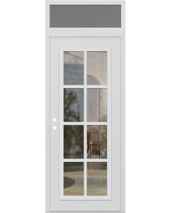 DIAMOND C16 36" X 96" WHITE/WHITE CLEAR GLASS PANEL WHITE RHI WITH TRANSOM FROSTED GLASS