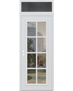 DIAMOND C16 36" X 96" WHITE/WHITE CLEAR GLASS PANEL WHITE RHI WITH TRANSOM MIRRORED GLASS