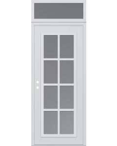 DIAMOND C16 36" X 96" WHITE/WHITE FROSTED GLASS PANEL WHITE RHI WITH TRANSOM FROSTED GLASS