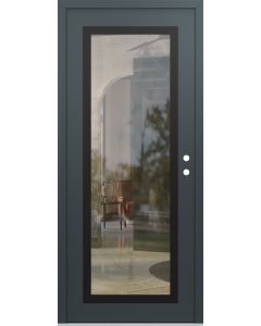Diamond C1 36" x 80" anthracite/anthracite clear Glass Panel black LHI