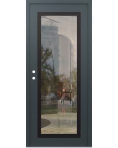 Diamond C1 36" x 80" anthracite/anthracite clear Glass Panel black RHI