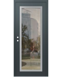 Diamond C1 36" x 80" anthracite/anthracite clear Glass Panel stainless steel RHI