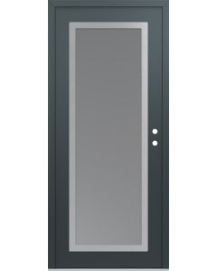 Diamond C1 36" x 80" anthracite/anthracite frosted Glass Panel stainless steel LHI