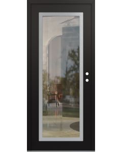 Diamond C1 36" x 80" black/black clear Glass Panel stainless steel LHI