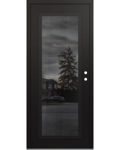 Diamond C1 36" x 80" black/black mirrored Glass Panel black LHI