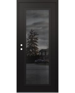 Diamond C1 36" x 80" black/black mirrored Glass Panel black RHI
