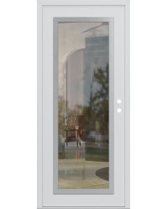Diamond C1 36" x 80" white/white clear Glass Panel stainless steel LHI