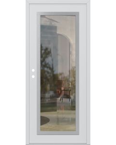 Diamond C1 36" x 80" white/white clear Glass Panel stainless steel RHI