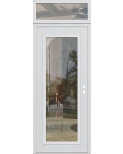 DIAMOND C1 36" X 96" WHITE/WHITE CLEAR GLASS PANEL WHITE LHI WITH TRANSOM CLEAR GLASS