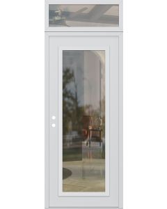 DIAMOND C1 36" X 96" WHITE/WHITE CLEAR GLASS PANEL WHITE RHI WITH TRANSOM CLEAR GLASS