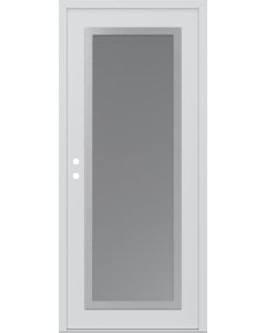 Diamond C1 36" x 80" white/white frosted Glass Panel stainless steel RHI