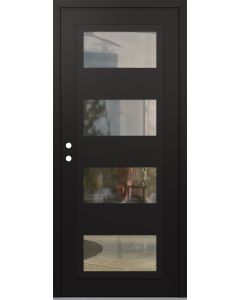 Diamond C2 36" x 80" black/black clear Glass Panel black RHI