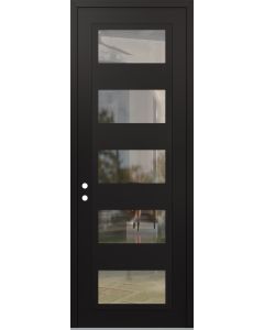 DIAMOND C2 36" X 96" BLACK/BLACK CLEAR GLASS PANEL BLACK RHI