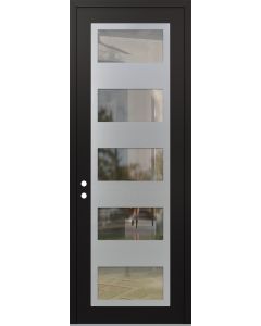 DIAMOND C2 36" X 96" BLACK/BLACK CLEAR GLASS PANEL STAINLESS STEEL RHI